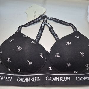 Calvin Klein Black Logo Padded Wireless Bralette